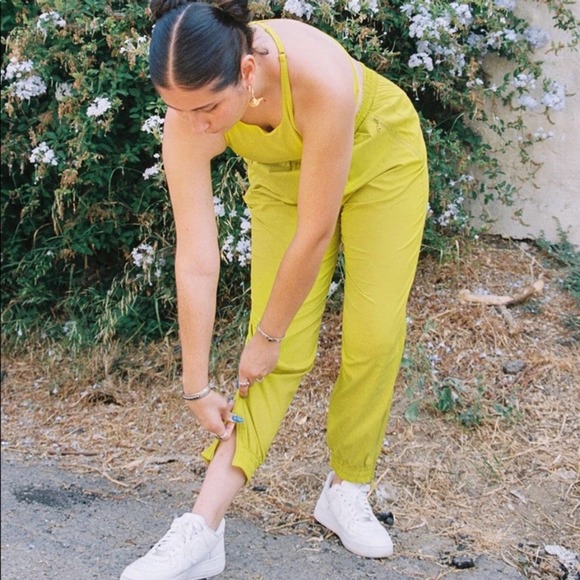 girlfriend collective Pants - Girlfriend Collective Black Summit Track Pant (size M)